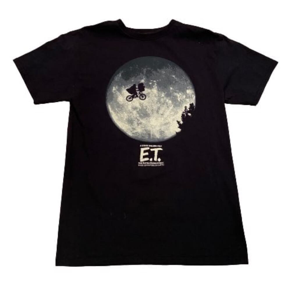 E.T. Extra Terrestrial Adult MD Bike Moon Silhouette Graphic T-shirt
